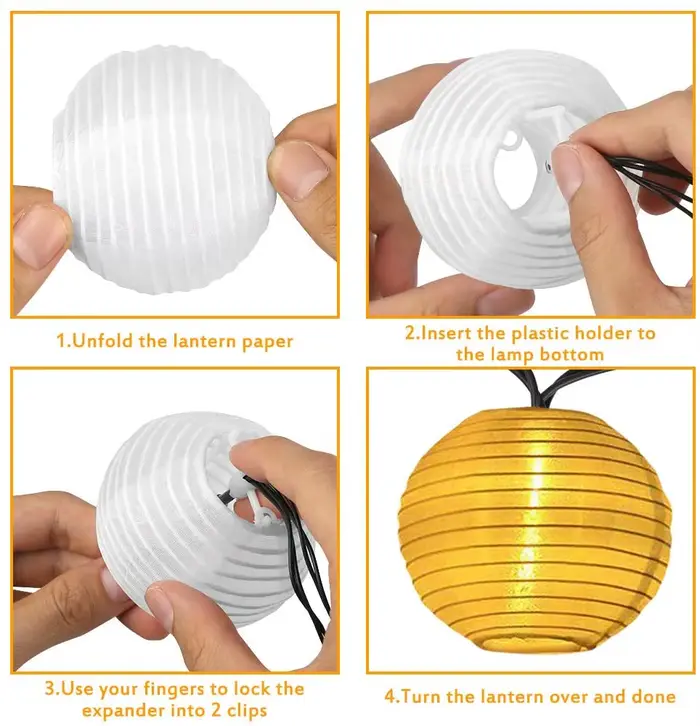 Lanterne étanche chaîne solaire fée lumières 6.5M 30 LED guirlande extérieure Patio lumière lampe à 