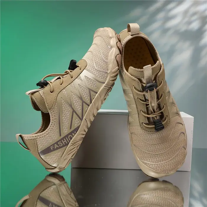 Chaussures de sport aquatiques respirantes kaki antidérapantes pour la randonnée, la pêche, la plage