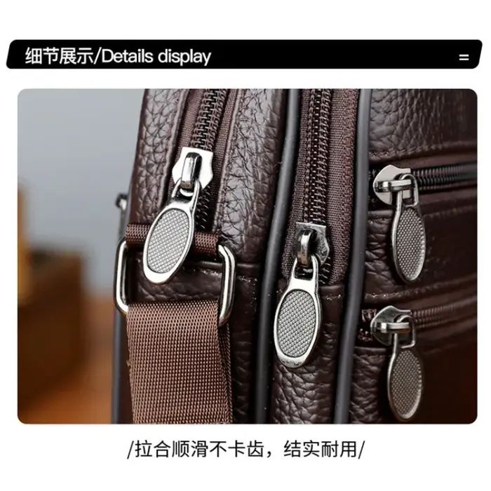 Sac à bandoulière pour homme en cuir véritable