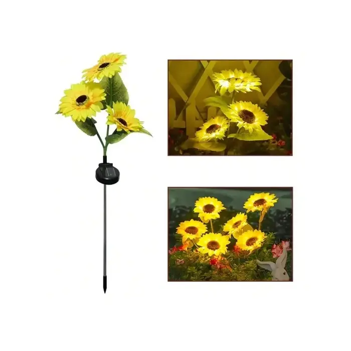 Lampe LED solaire en forme de tournesol