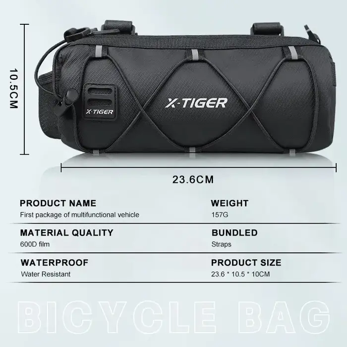 X-TIGER sac de vélo Portable guidon multi-usages grande capacité sac à dos vtt route cyclisme cadre Tube sac sacs à bandoulière