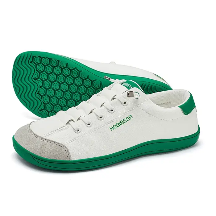 HOBIBEAR Chaussures pieds nus pour hommes et femmes | Goutte zéro | Baskets en toile décontractées à bout large