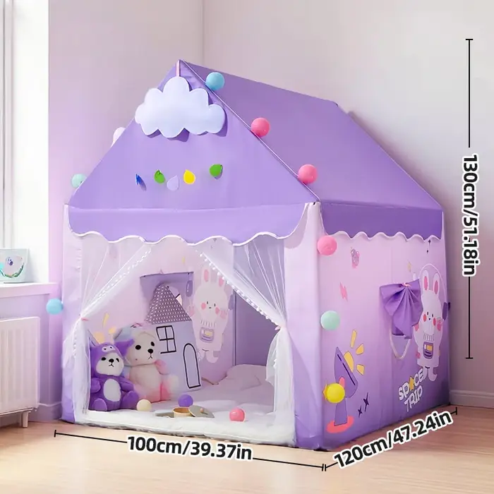Tente de jeu pliable pour enfants, tente de jeu portable intérieure/extérieure avec fenêtre découpée