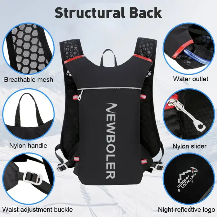 NEWBOLER Trail Running-sac à dos ultra-léger 5L