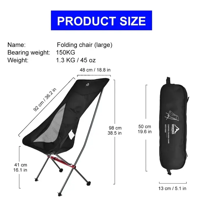 AliExpress Collection Widesea Camping Pêche Chaise Pliante Touristique Plage Chaise Longue Chaise po