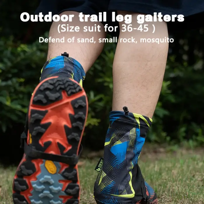 Guêtres de Trail Unisexe Hautes Réfléchissantes Anti-Sable pour Triathlon, Marathon, Randonnée et Protection Extérieure