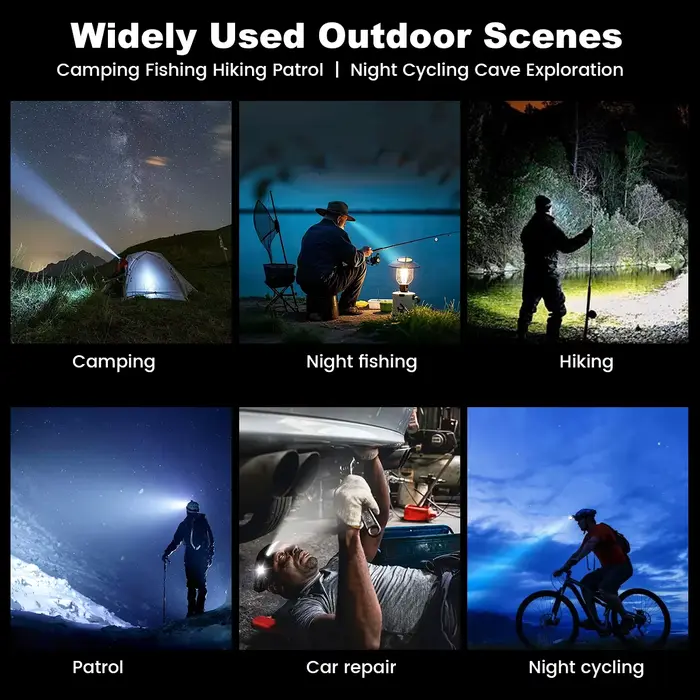1-3 pièces LED phare lumineux USB Rechargeable tête lampe de poche capteur de mouvement Portable 10W pour Camping course