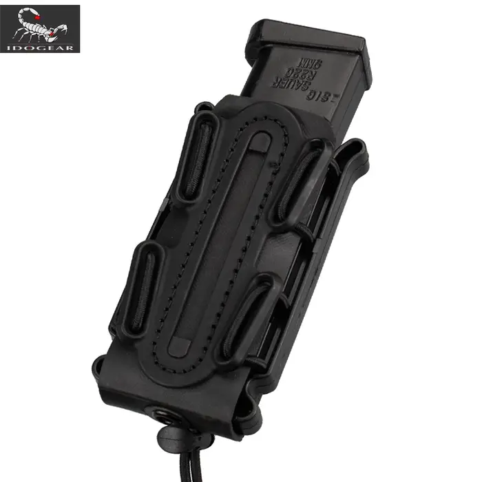 IDOGEAR Pochettes pour chargeurs 9 mm Astmag avec clip ceinture, pochette MOLLE en plastique, sac So