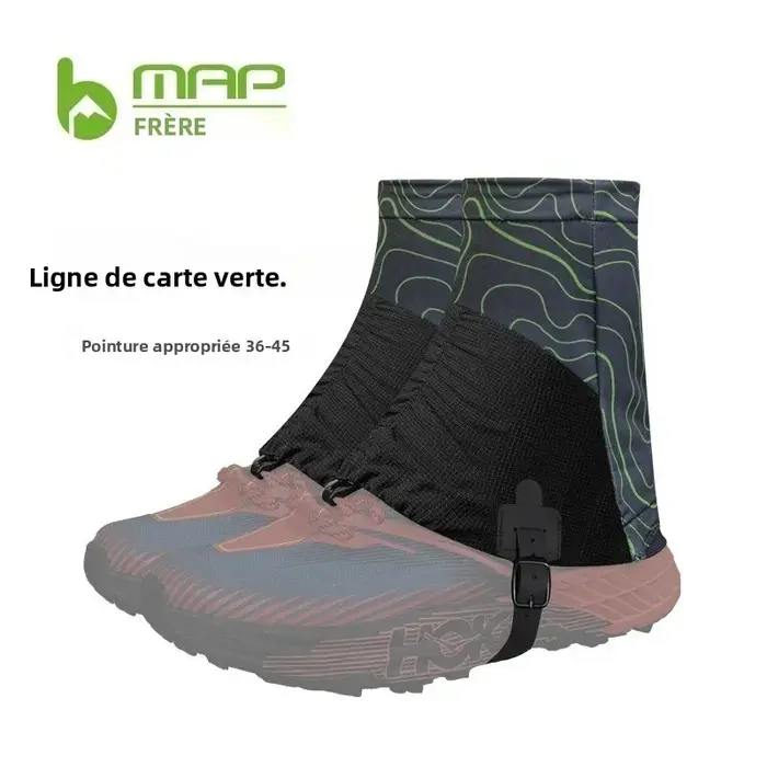 F1001 Sports de plein air unisexe haute course Trail guêtres protection anti-sable couvre-chaussures pour Triathlon Marathon randonnée réfléchissant