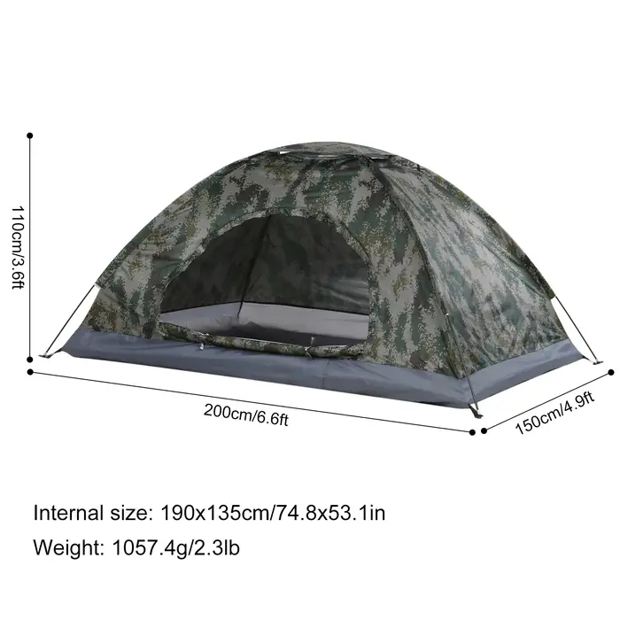 Tente de camping ultralégère monocouche portable CamSolomon