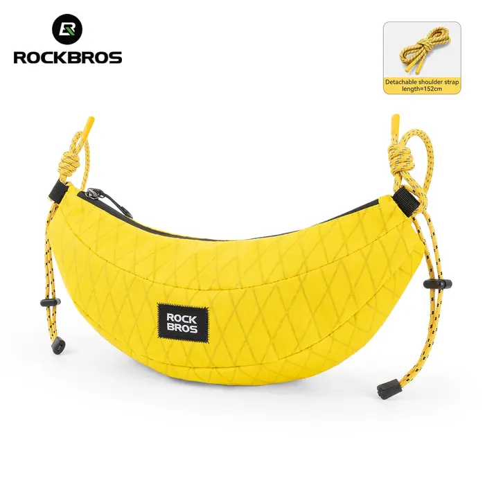Sac de vélo ROCKBROS pour l'extérieur, capacité 1,8 L, forme banane, avec bandoulière, application m