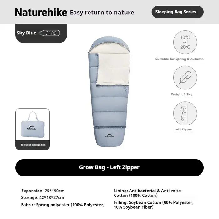 Naturehike – sac de couchage pour enfants, enveloppe Portable de voyage, sac de couchage en coton po