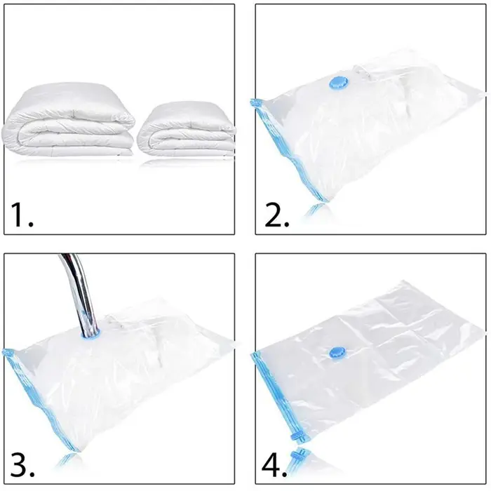 Sac de rangement sous vide avec valve