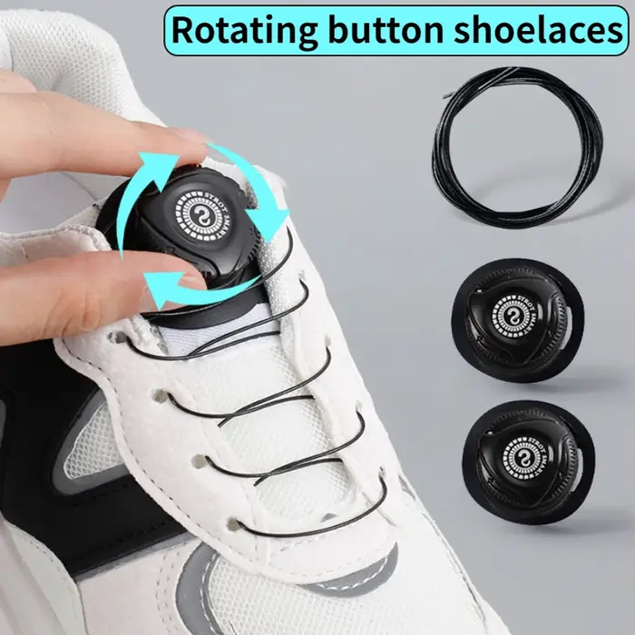 1 paire de lacets de baskets en corde à boucle automatique