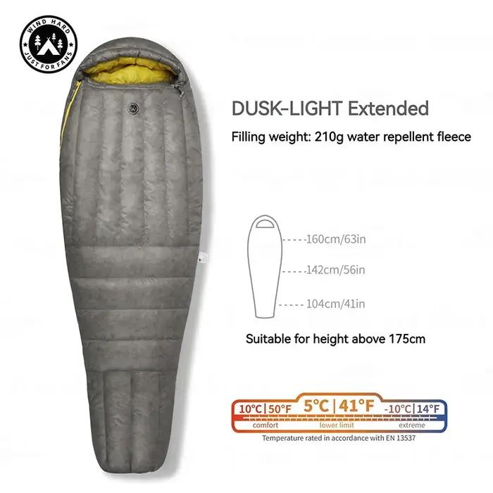 Sac de couchage en duvet ultraléger AEGISMAX Dusk 4 ℃ -2 ℃ Sac
