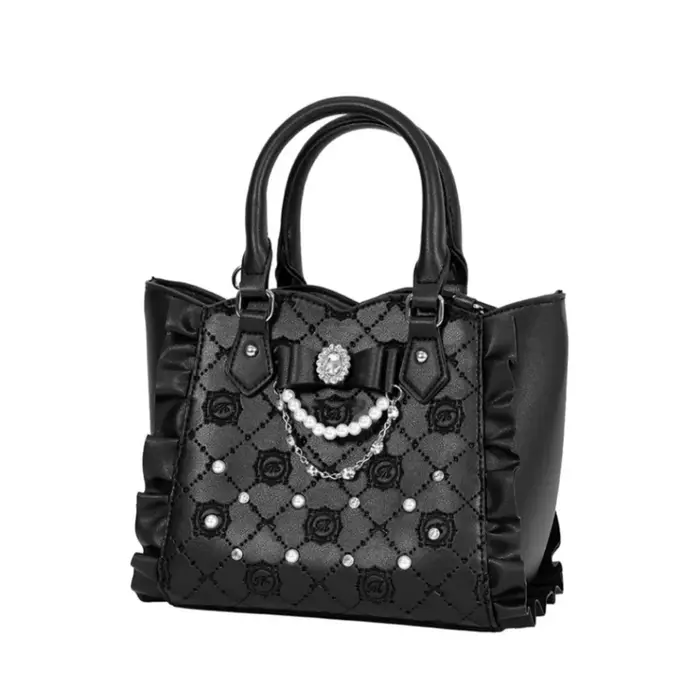Doux filles japonais sac fourre-tout été nouveau mignon sac à main perle strass épaule sac