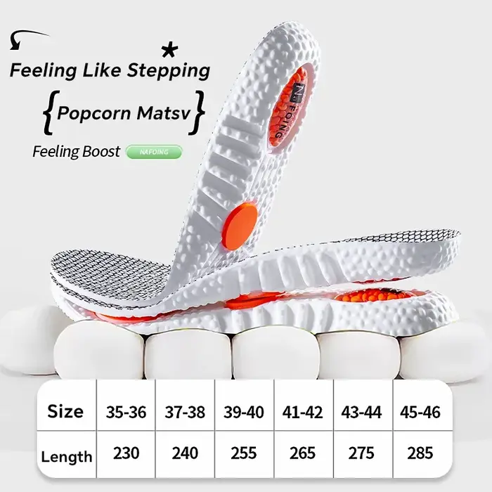 1 paire de semelles intérieures de sport à coussin d'air, semelles intérieures EVA pour soutien de l