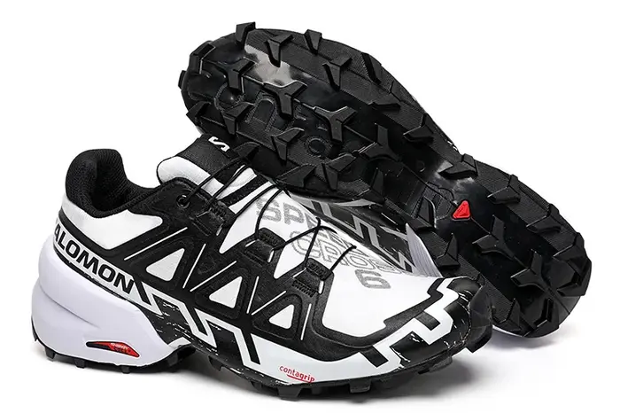Chaussures de trail running Salomon Speedcross 6 rouge/noir pour homme |   Semelle extérieure Contag