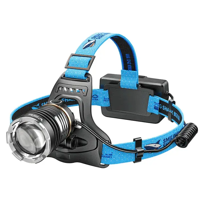 Lampe frontale Mijia Smiling Shark haute puissance à lumière puissante, à focalisation variable, éta