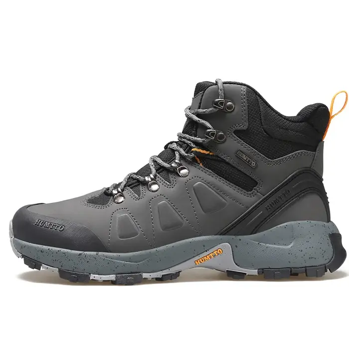 HUMTTO-Chaussures de Randonnée en Cuir pour Homme, Baskets d'Escalade Imperméables, Bottes de dehors