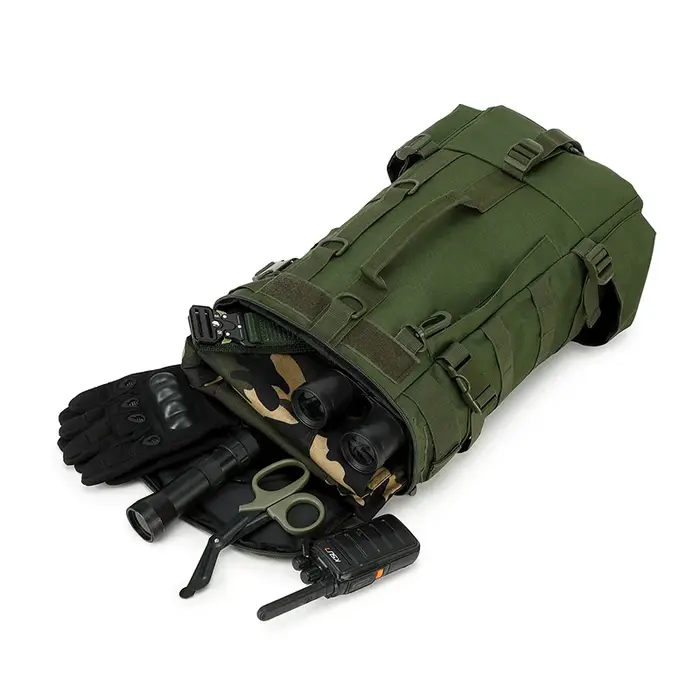 Sac à dos tactique multifonctionnel vert militaire pour hommes