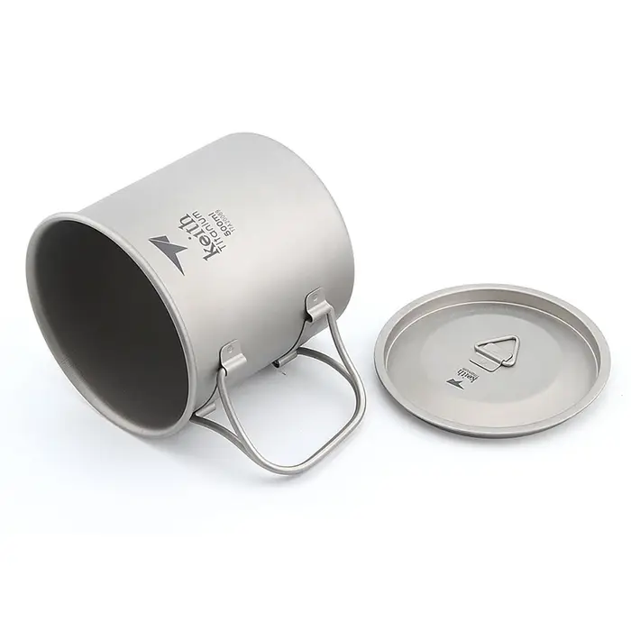 Keith – tasse en titane, tasses d'eau, tasses de Camping, tasse de voyage ultralégère avec poignée p