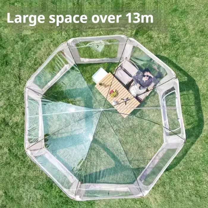 Tente transparente sphérique pour camping en plein air, ciel étoilé, maison à bulles, salon de soleil quatre saisons, restauration, ySigned, nuit