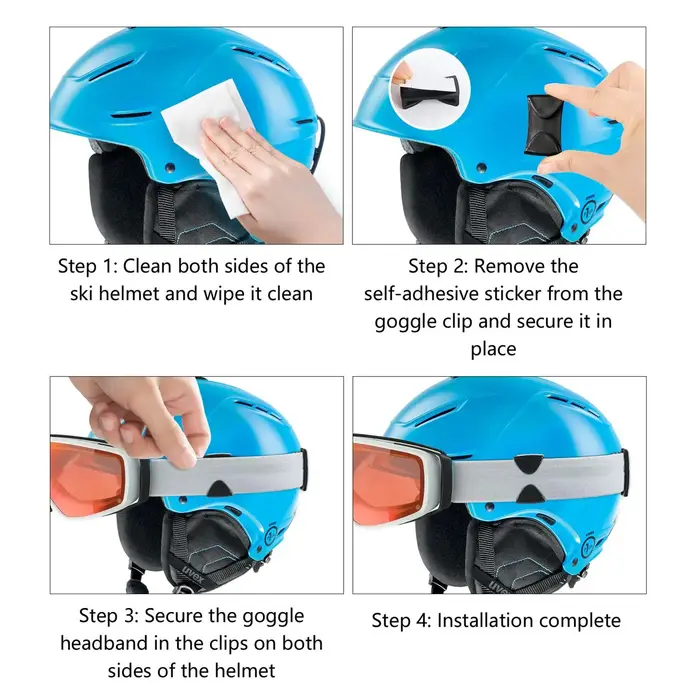 Clip de fixation pour lunettes de ski