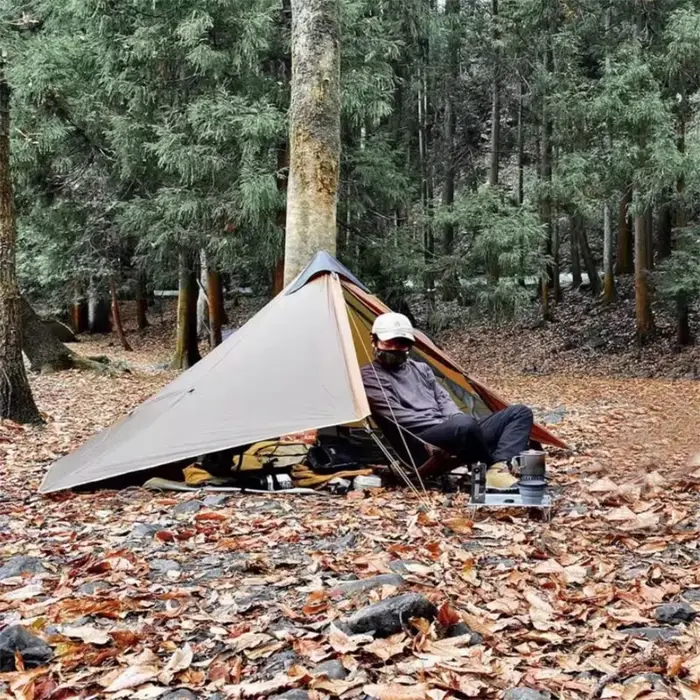 FLAME'S CREED Lanshan 1 personne tente de Camping ultralégère extérieure simple homme 3 saisons professionnel 15D