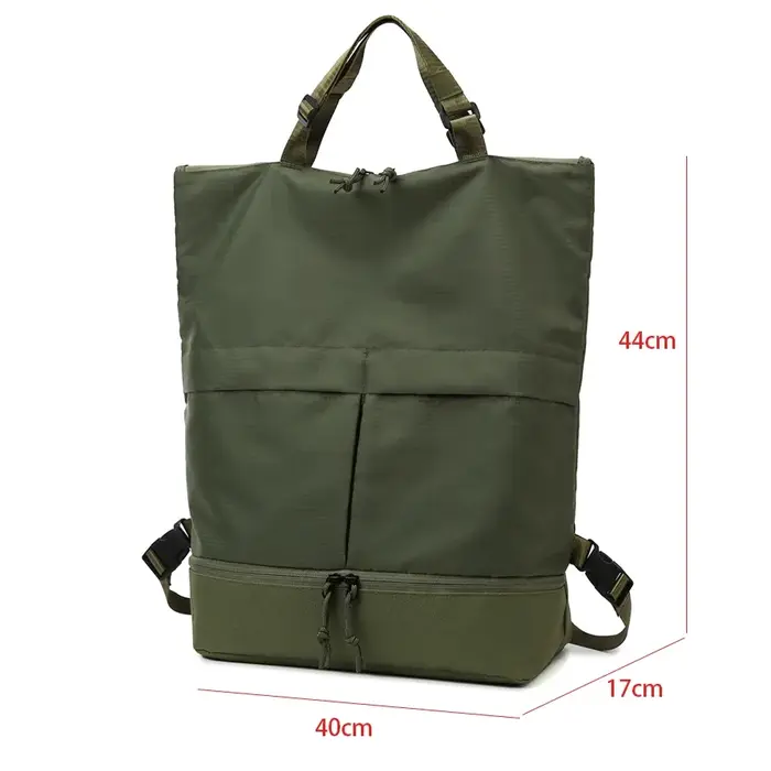 Sac à Dos en Nylon Vert Armée pour Homme et Femme