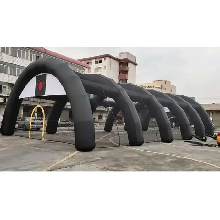 Grande tente dôme de Paintball noire, arène de Sports de plein air, chapiteau de construction de sal