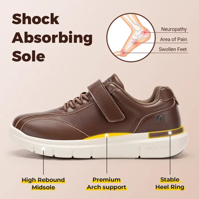 Chaussures de marche larges pour hommes