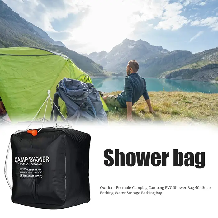 Sac de douche de camping 40L