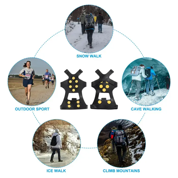 Crampons de Traction antidérapants à 10 dents