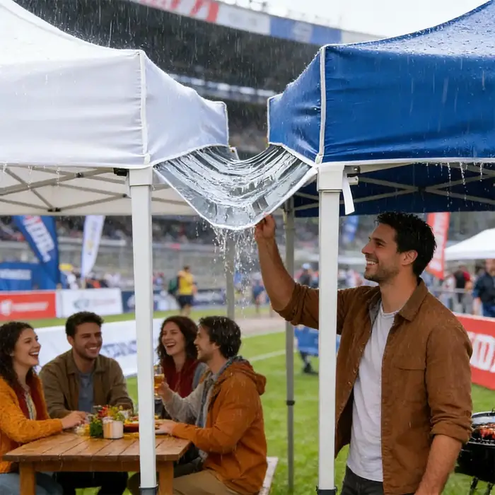 Gouttière de pluie pour tente de camping