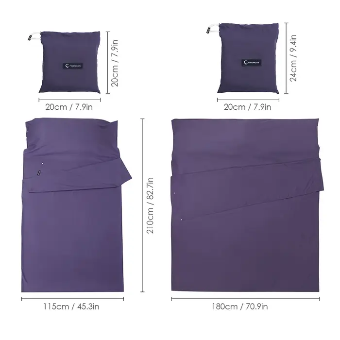 Housse de sac de couchage légère pour camping, hôtel et voyage en extérieur