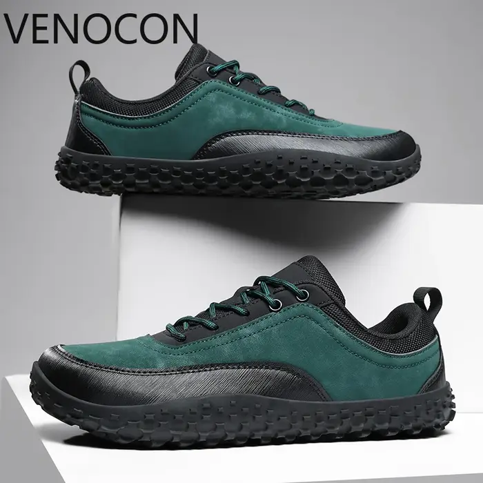 Chaussures de randonnée légères VENOCON Barefoot Minimalist Extra Ball Wide Nose Toe Box en tissu et cuir pour homme et femme