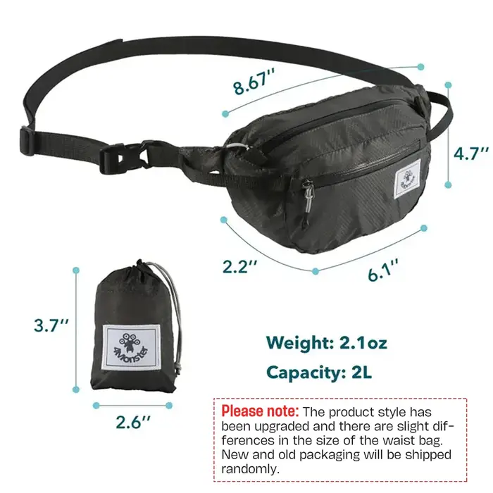 Sacs de taille de randonnée portables