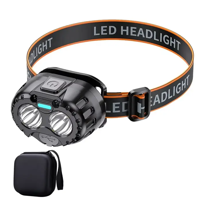 Lampe frontale LED puissante, étanche IPX4, lampe frontale d'urgence, 250LM, XPE LED, 500mAh, pour la pêche en plein air, le camping, la randonnée