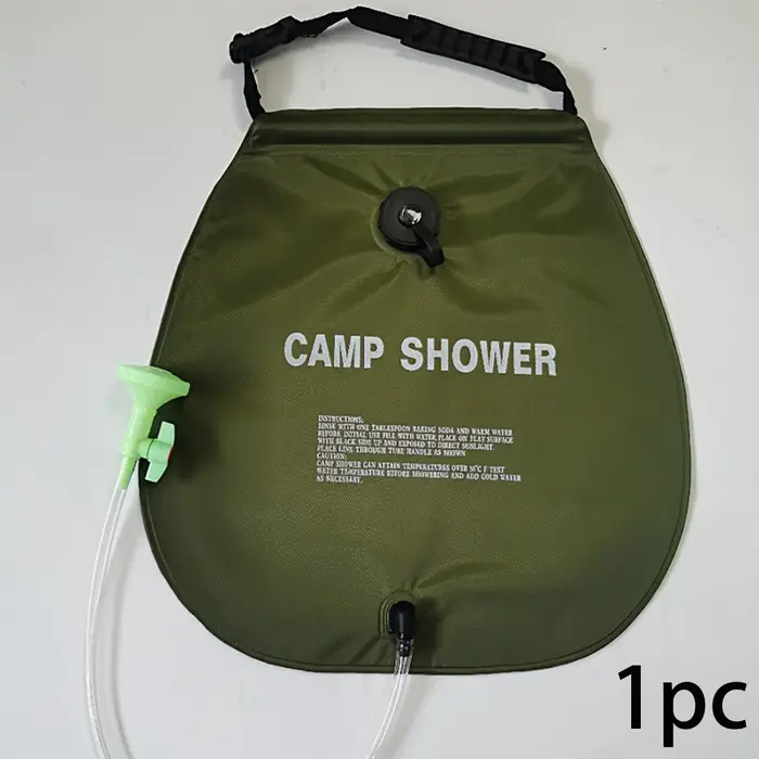Sac de douche de camping 1/2 pièces - Sac de douche extérieur, sac à eau, tuyau détachable et pomme