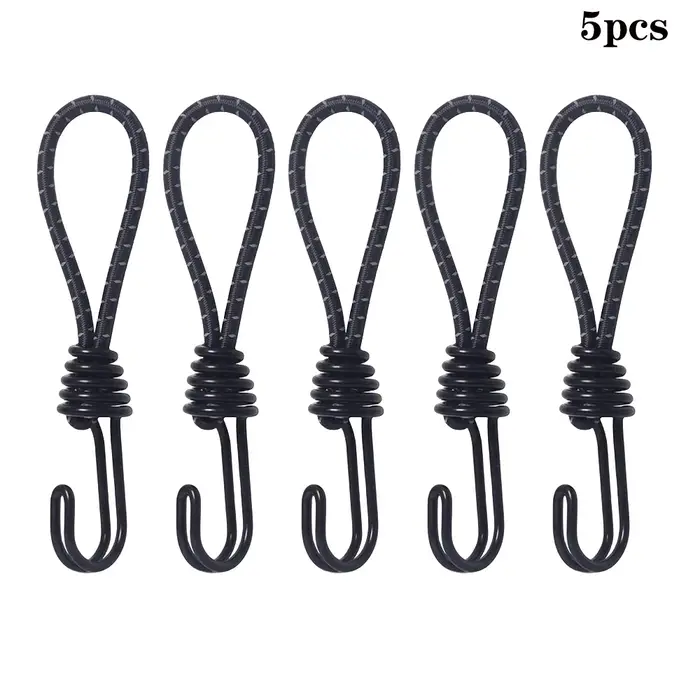 5/10 pièces tente corde élastique cordon crochet polyvalent Camping en plein air auvent bâche tente fixation cordon chaîne mousqueton crochets accessoires