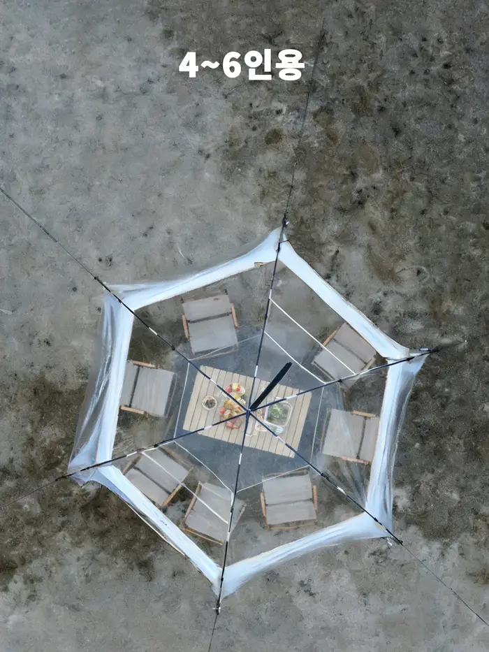 Tente transparente pour 4 à 6 personnes