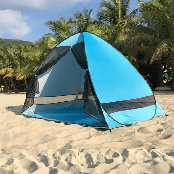 Tente à ouverture rapide pour 1 à 2 personnes, Protection UV anti-moustiques, rideau pare-soleil Portable automatique pour Camping en plein air