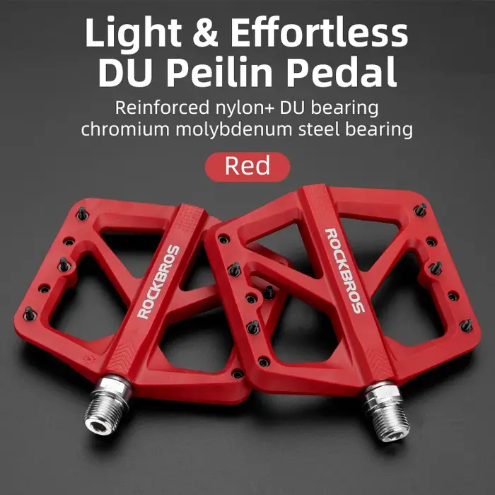 ROCKBROS pédales de vélo en Nylon DU portant ultra-léger montagne antidérapant pédales de vélo grand pied route vtt pédales accessoires de cyclisme