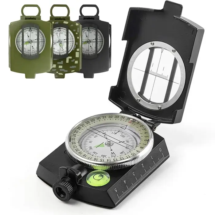 Boussole de survie tactique boussole de vue en métal professionnelle de haute précision lumineuse po