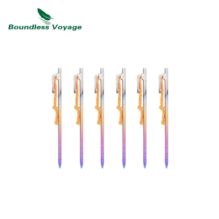 Boundless Voyage-Piquets de tente en titane, piquets de sol durs, goupilles de tente de camping N64.