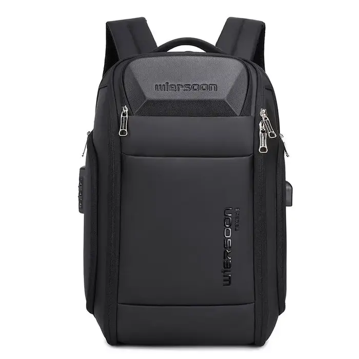 Wiersoon sac à dos pour hommes sac à dos étanche grande capacité voyage d'affaires multifonctionnel mot de passe antivol pochette d'ordinateur