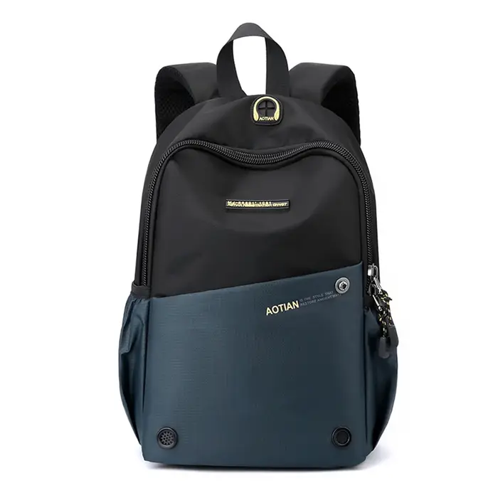 Sac à dos Oxford imperméable pour hommes, sac d'école à fermeture éclair, petit sac à dos multifonct