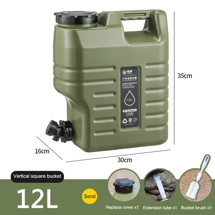 Récipient à eau portable de grande capacité pour camping