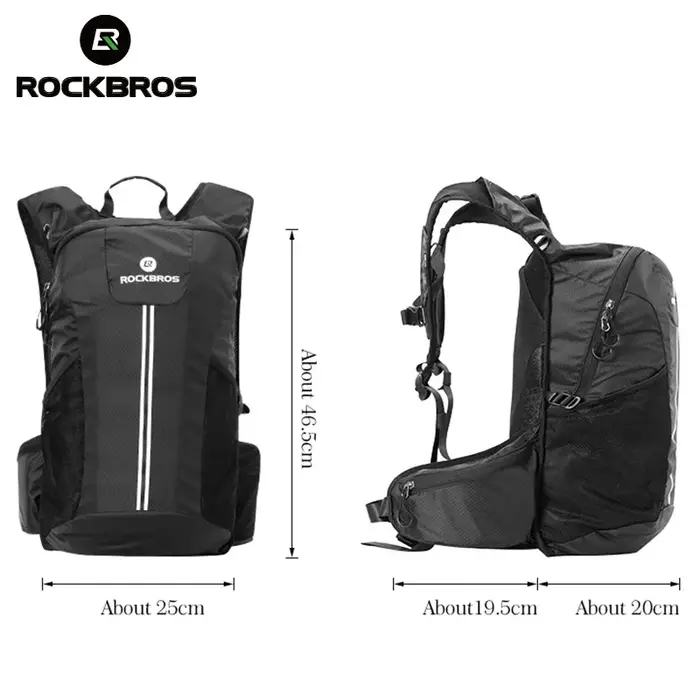 ROCKBROS Sac à dos de cyclisme léger portable grande capacité 20L sac de voyage imperméable sac à dos pour sports de plein air et trajets quotidiens